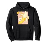 Kawaii Banana Milk Shake Retro 90s Japanese Anime Aesthetic Pullover Hoodie