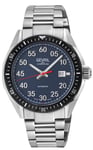 Gevril Mens Ascari Swiss Automatic, Top ring in Black Forged Carbon, Stainless Steel Watch - Silver - One Size