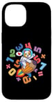 Coque pour iPhone 14 Kawaii Dog Astronaute Kids Funny Maths Day Numbers Day