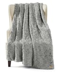 UGG 10485 Adalee Soft Faux Fur Reversible Accent Throw Blanket Luxury Cozy Fuzzy Fluffy Hotel Style Luxurious Home Decor Luxurious Soft Blankets for Sofa, Seal