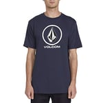 Volcom Men's Crisp Stone Short Sleeve Tee T-Shirt, Navy, XXL