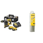 DEWALT - Perforateur SDS-PLUS XR 18V 5 Ah - DCH273P2T-QW - Perforateur sans Fil avec Coffret TSTAK, 2 Batteries et Chargeur & Jeu de 6 Forets SDS-PLUS - DT60302-QZ - Forets Ø6mm x2, Ø8mm x2; Ø10mm x2