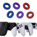 PlayVital 3 Pairs Silicone BuffeRings Aim Assist Target Motion Control Precision Rings for PS5, for PS4, for Xbox Series X/S, Xbox One, Xbox 360, for Switch Pro, for Steam Deck - 3 Different Strengths