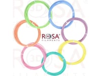 Rosa3d Filament Rosa3d 3D Pen Pack Pla Pastel 7 Colours X 10M