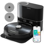 proscenic M9 Aspirateur Robot, Robot Aspirateur Laveur avec Station d’Auto-vidange, Aspiration de 4500PA, Navigation de Lidar, Serpillière Rotative, Contrôle Facile par l'APP/Alexa/Google Home/IFTTT