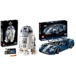LEGO 75308 Star Wars R2-D2 Droid Building Set, Collectible Display Model with Luke Skywalker’s Lightsaber & 42154 Technic 2022 Ford GT Car Model Kit to Build