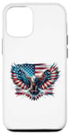 Coque pour iPhone 12/12 Pro Aigle USA Flag Patriotic 4th of July T-shirt