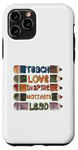 Coque pour iPhone 11 Pro Graphique principal de Teach Love Inspire Motivate