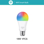 Tuya-Lampe LED Wifi Smart Home,Lampe LED RVB,WW,CW,Inda Zigbee 3.0,Compatible avec Alexa,Amazon,Google Assistant,18W,15W - Type 18w wifi lamp