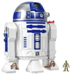 Fisher-Price – Imaginext Figurine de 44,5 cm Star Wars R2-D2 avec Effets sonores Lumineux et clé de Personnage en métal C-3PO, pour Enfants à partir de 3 Ans, HXG52