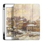 (iPad Pro 5 12.9 2021Snow town) iPad Air 45th Pro 10.5 11 12.9 kotelo, kolminkertainen pehmeä kynätelineellä, iPad 10 10.9 10.2 7/8/9. sukupolven Mini56 tabletin suojakuoret ja -kuoret