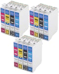 12 Compatible For Epson WorkForce WF-2010 WF-2510WF WF-2520NF WF-2530WF 16XL ink