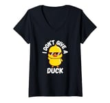 Womens Duck Funny I don't give a duck V-Neck T-Shirt