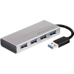 Hub USB 3.0 club3D CSV-1431 4 Ports boîtier en Aluminium, avec Port de Charge Rapide Aluminium (brossé)