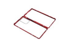 Magunivers Coque et étui téléphone mobile en cadre métallique de couverture complète double face magnétique rouge pour votre samsung galaxy note 20 ultra/note ultra 5g