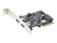 Startech.Com 2-Portars Usb Pcie-Kort Med 10 Gbps/Port - Usb 3.1/3.2 Gen 2 Type-A Pci Express 3.0 X2-Värdkontrollexpansionskort - Tilläggsadapterkort - Full/Låg Profil - Windows Och Linux - Usb-Adapter - Pcie 3.0 X4 Låg Profil - Usb-C 3.1 Gen 2 X 2 -