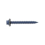 INDEX HE1665070 - Tornillo para hormigón, cabeza hexagonal, rosca Hi-Lo y punta diamante. Tornillo montado con arandela vulcanizada de acero-EPDM (6,5 x 70 P16 Ø5, 500 uds.)