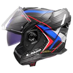 LS2, Casque Moto Modulable ADVANT X Carbon Future II Gloss White Blue, XL