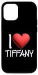 Coque pour iPhone 12/12 Pro I Love Tiffany Nom personnalisé Fille Femme Tiff Heart