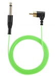 6.35mm to RCA Tattoo Machine Power Supply Charging Cable Green - 1.8m