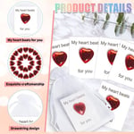 24pcs/set with Cards Bags Valentine Day Heart Decorations  Classroom Party Gifts