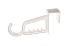 Over The Door Hanger Hooks Large With Segmented Rail White Plastic - NEW Onestop