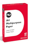 NU: Multi-Purpose Printer Paper, White, 500 Sheets