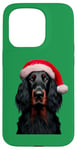 iPhone 15 Pro Gordon Setter With Santa Hat Christmas Dog Owner Lover Xmas Case