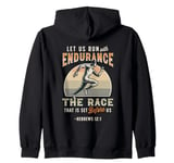 Let Us Run With Endurance The Race Marathon Running Zip Hoodie