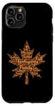 iPhone 11 Pro Thanksgiving Maple Leaf Word Cloud for Family Tradition Fall Case