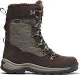 Timberland Women's Chocorua Tall Lace-Up Waterproof Snow Boot Dark Brown Full Grain, 41.5