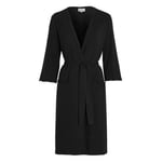 Damella Viscose Plain Wave Robe Svart Bambus X-Large Dame