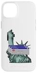 iPhone 14 Plus Cool New York City NYC Statue of Liberty USA Flag Design Case