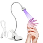 5W Lampe UV Ongles Gel, Mini Sèche Ongles Lampe UV Ongles Gel Pose Americaine Professionnel Lampe de Colle Ultraviolette avec Tête rotative à 360 degrés pour la Manucure Doigts Secs