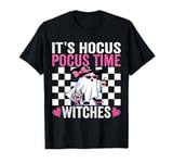 It's Hocus Pocus Time Witches Funny mom Lazy Halloween Ghost T-Shirt