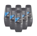 Dove Men Advanced Control Stress Protection Roll-on Deodorant 50ml 3, 6 Pack