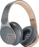 Edge Casque Bluetooth Sans Fil, Casque Sans Fil Sur L'Oreille, Hi-Fi St¿¿r¿¿o, Micro Sd/Tf, ¿¿couteurs Avec Microphone Int¿¿gr¿¿ Et Pliables Avec Etui Pour Iphone/Samsung/Tv/Pc (Asphalte Gris)