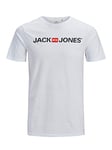 Jack & Jones Men's Jjecorp Logo Tee Crew Neck Noos Ps T Shirt, White, 4XL UK