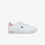 Lacoste Boys Boy's Infants Powercourt Trainers in White pink - Size UK 9 Kids