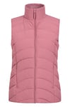 Mountain Warehouse Opal Womens Padded Gilet - Lightweight Ladies Body Warmer, Water Resistant Sleeveless Jacket with Front Pockets - For Light Rain, Autumn, Winter Soft Pink Women's Size 10