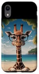 Coque pour iPhone XR Summer Smiles : Funny Giraffe Edition