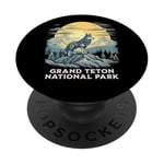 Grand Teton National Park Grey Wolf Wildlife Wyoming PopSockets PopGrip Adhésif