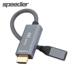 Adaptateur Premium HDMI mâle vers USB-C Type C femelle USB3.1 Type C Entrée vers convertisseur de sortie compatible HDMI 4K 60Hz USB C TB3 Câble