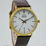 MONTRE CERRUTI 1881 SWISS MADE. Cadran Plaqué or Date. 229,00€ Neuve. C709