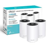 TP-Link Deco WiFi 6E Mesh AXE5400Mbps Deco XE75(3-pack), Routeur et répéteur tri-bande, Couverture jusqu'à 670 m², WPA3, idéal pour grandes maisons, compatible avec Amazon Alexa, 9 ports Gigabit