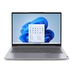 Lenovo ThinkBook 14 G6 IRL 21KG - Conception de charnière à 180 degrés Intel Core i7 13700H / jusqu'à 5 GHz Win 11 Pro Carte graphique Iris Xe 16 Go RAM 512 SSD NVMe 14" IPS 1920 x 1200 Ethernet, Fast Gigabit IEEE 802.11b, 802.11a, 802.11g, 802.11n, 802.11ac, 802.11ax, Bluetooth 5.1 Wi-Fi 6 double ton gris arctique clavier : Français avec 1 an support Premier