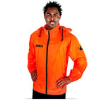 Legea Cairo Tuono Veste Manches Longues à Capuche Coupe-Vent Homme, Orange Fluo/Noir, FR : S (Taille Fabricant : S)