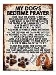 SHAWPRINT MY Dog's Bedtime Prayer Retro Style Metal TIN Sign/Plaque, Basset Hound, 4" x 3" Fridge Magnet