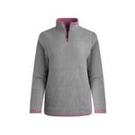 Weird Fish Womens/Ladies Beye Grid Eco Friendly Quarter Zip Fleece Top (Frost Grey) material_Synthetic - Size 18 UK