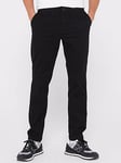 Jack & Jones Ollie Dave Regular Fit Chino Trousers - Black, Black, Size 32, Inside Leg Long, Men